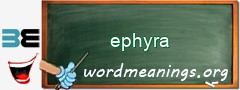 WordMeaning blackboard for ephyra